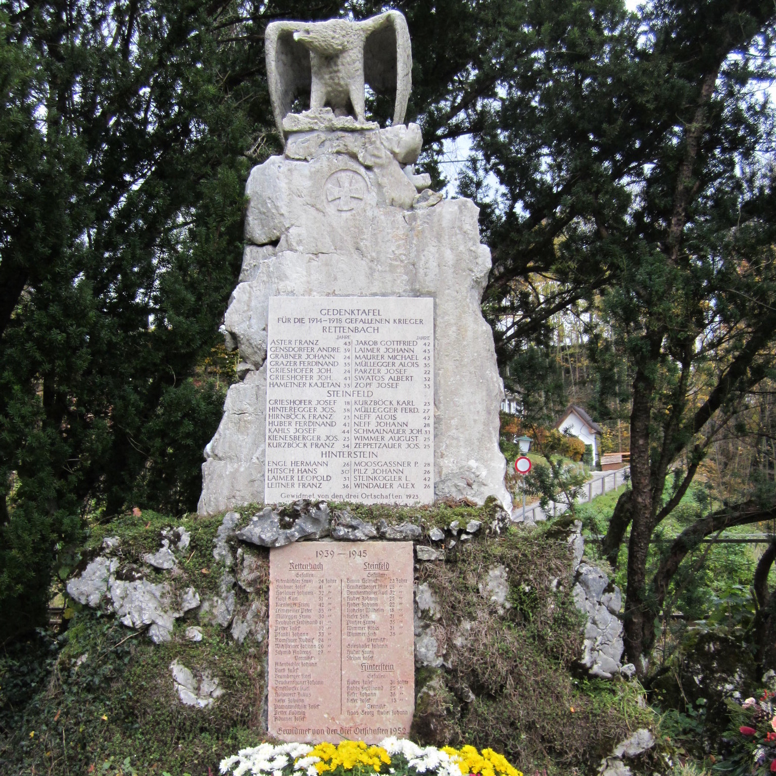 War memorial at the Steinfeld Bridge