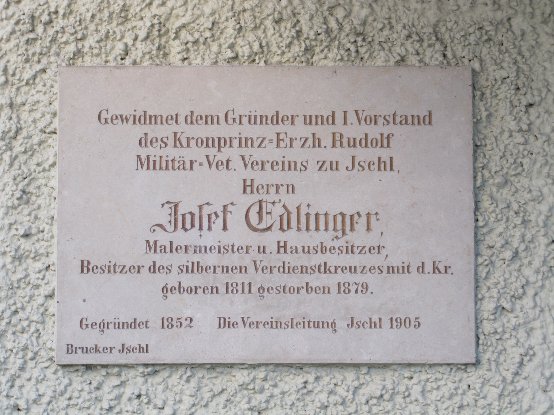 Edlinger Commemorative Plaque