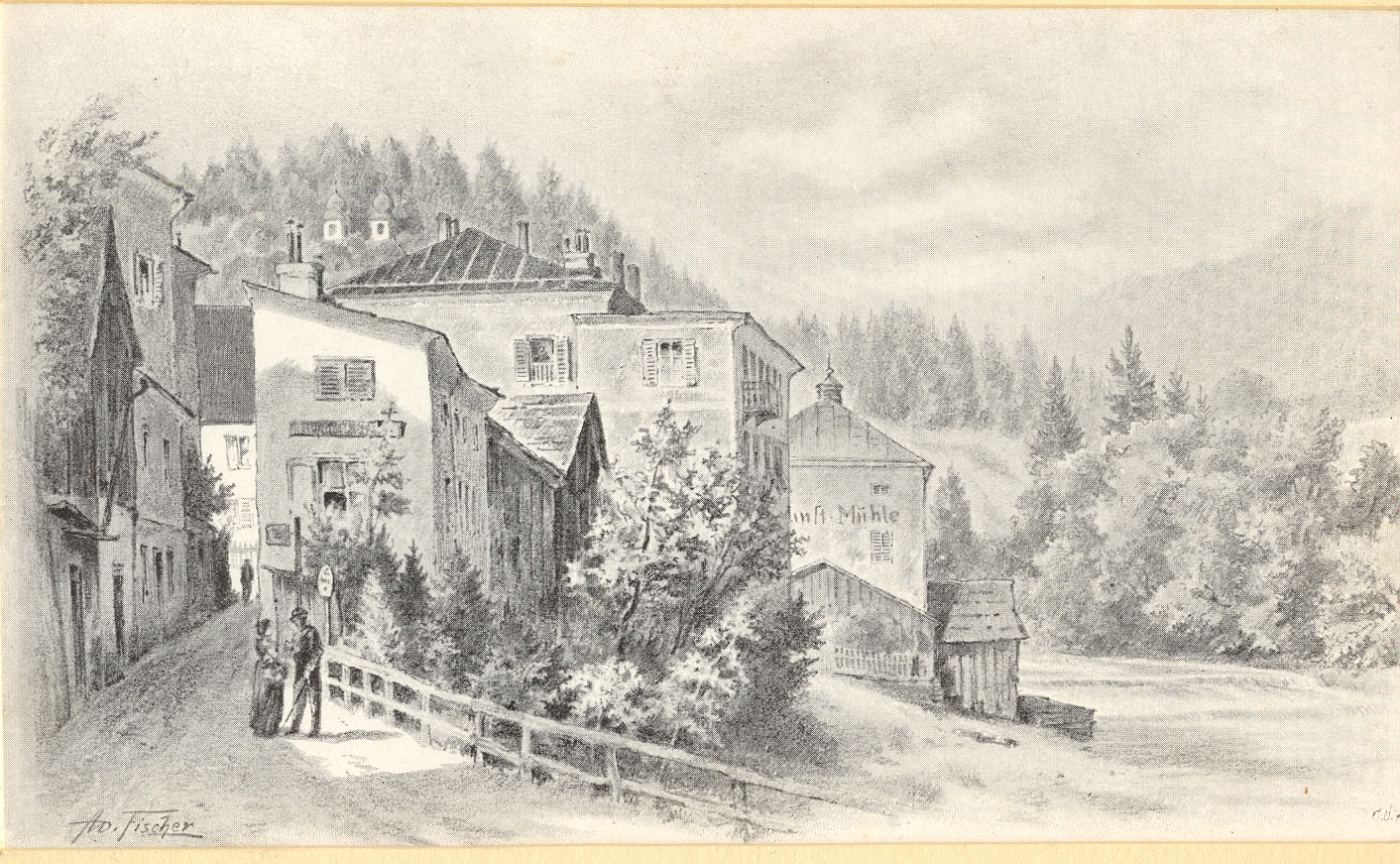 Rechensteggasse and Wagner-Mill