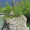 Kreuzstein Rock in the Traun River