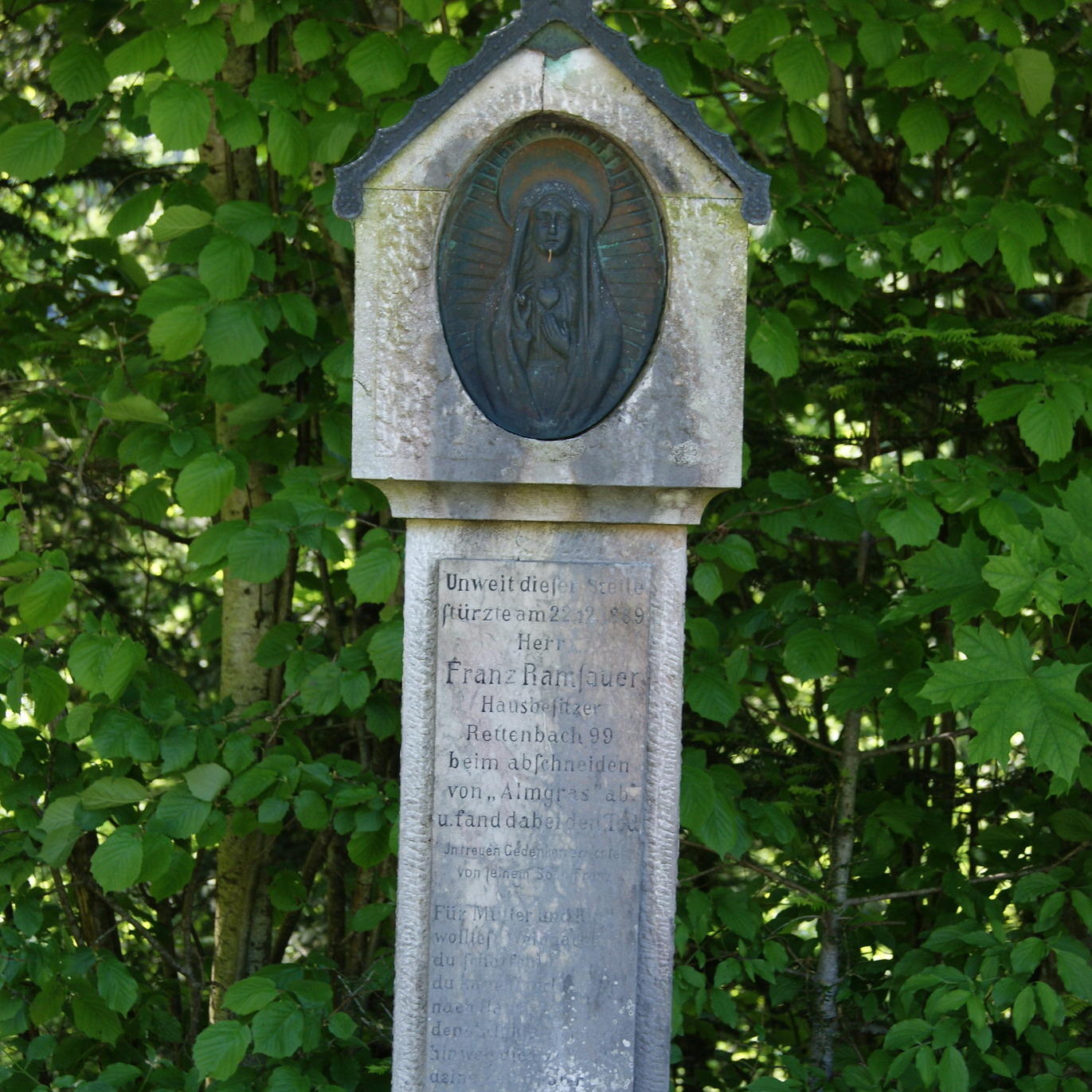 Bildstock an der Straße zur Rettenbach-Alm