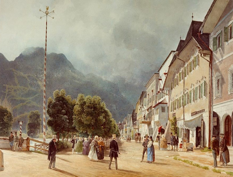 Die Esplanade in Ischl